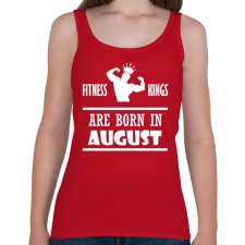 PRINTFASHION Fitnessz királyok augusztusban születtek - Női atléta - Cseresznyepiros női trikó