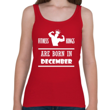 PRINTFASHION Fitnessz királyok decemberben születtek - Női atléta - Cseresznyepiros női trikó