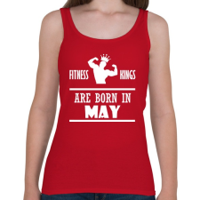 PRINTFASHION Fitnessz királyok májusban születtek - Női atléta - Cseresznyepiros női trikó