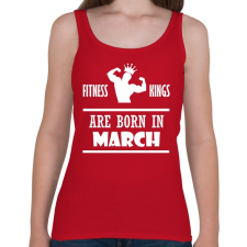 PRINTFASHION Fitnessz királyok márciusban születtek - Női atléta - Cseresznyepiros női trikó