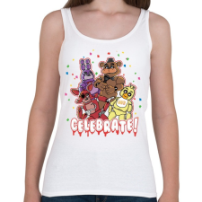 PRINTFASHION Five Night At Freddy  - Női atléta - Fehér női trikó