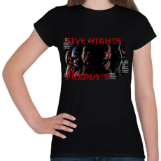 PRINTFASHION FIVE NIGHTS AT FREDDYS - Női póló - Fekete