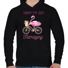 PRINTFASHION Flamazing - Férfi kapucnis pulóver - Fekete
