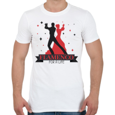 PRINTFASHION Flamenco for a life - Férfi póló - Fehér