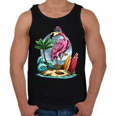 PRINTFASHION flamingo - Férfi atléta - Fekete