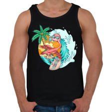 PRINTFASHION flamingo - Férfi atléta - Fekete atléta, trikó