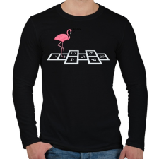 PRINTFASHION Flamingo @#& - Férfi hosszú ujjú póló - Fekete férfi póló