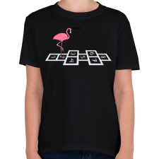 PRINTFASHION Flamingo @#& - Gyerek póló - Fekete gyerek póló