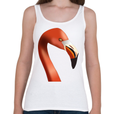 PRINTFASHION Flamingó - Női atléta - Fehér női trikó