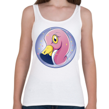 PRINTFASHION Flamingó - Női atléta - Fehér női trikó