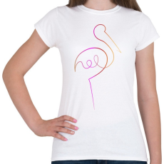 PRINTFASHION Flamingó - Női póló - Fehér