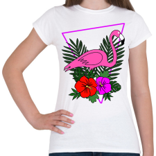 PRINTFASHION Flamingo - Női póló - Fehér női póló