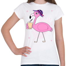 PRINTFASHION Flamingo  - Női póló - Fehér