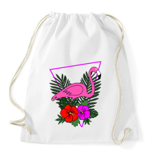 PRINTFASHION Flamingo - Sportzsák, Tornazsák - Fehér tornazsák