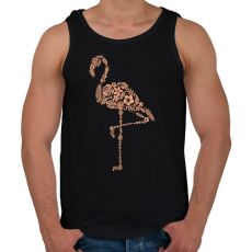 PRINTFASHION Flamingó virágokból - Férfi atléta - Fekete