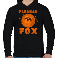 PRINTFASHION FLEABAG FOX2 - Férfi kapucnis pulóver - Fekete férfi pulóver, kardigán