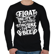 PRINTFASHION Float like a butterfly - Férfi hosszú ujjú póló - Fekete