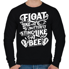 PRINTFASHION Float like a butterfly - Férfi pulóver - Fekete