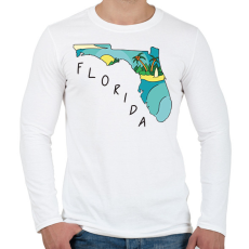 PRINTFASHION Florida - Férfi hosszú ujjú póló - Fehér