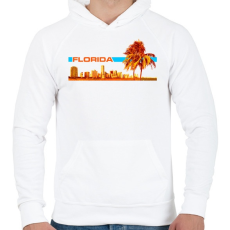 PRINTFASHION Florida - Férfi kapucnis pulóver - Fehér