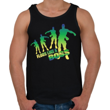 PRINTFASHION Floss like a Boss - Férfi atléta - Fekete atléta, trikó