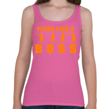 PRINTFASHION Floss like a boss - Női atléta - Rózsaszín női trikó