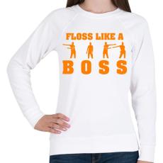 PRINTFASHION Floss like a boss - Női pulóver - Fehér