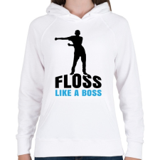 PRINTFASHION Floss like a boss - táncos - Női kapucnis pulóver - Fehér női pulóver, kardigán