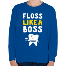 PRINTFASHION Flossing táncos fogászat - Gyerek pulóver - Királykék gyerek pulóver, kardigán