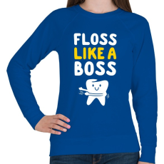 PRINTFASHION Flossing táncos fogászat - Női pulóver - Királykék
