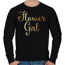 PRINTFASHION Flower girl - Férfi pulóver - Fekete férfi pulóver, kardigán