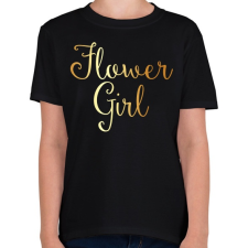 PRINTFASHION Flower girl - Gyerek póló - Fekete gyerek póló