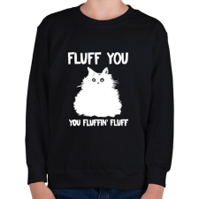 PRINTFASHION Fluffin fluff - Gyerek pulóver - Fekete gyerek pulóver, kardigán