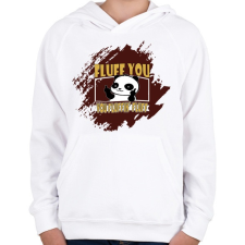 PRINTFASHION fluffinfluffpanda - Gyerek kapucnis pulóver - Fehér gyerek pulóver, kardigán