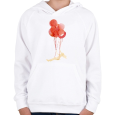 PRINTFASHION Fly away - Gyerek kapucnis pulóver - Fehér