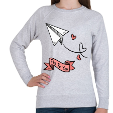 PRINTFASHION Fly to you - Női pulóver - Sport szürke női pulóver, kardigán
