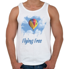 PRINTFASHION flying free - Férfi atléta - Fehér