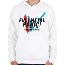 PRINTFASHION FMP! - Gyerek kapucnis pulóver - Fehér gyerek pulóver, kardigán