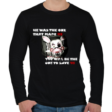 PRINTFASHION fnaf mangle dalszöveggel - Férfi hosszú ujjú póló - Fekete