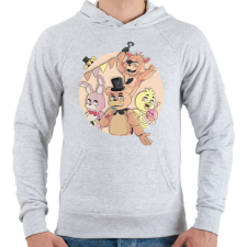 PRINTFASHION Fnaf pasztell színek - Férfi kapucnis pulóver - Sport szürke férfi pulóver, kardigán