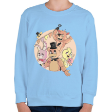 PRINTFASHION Fnaf pasztell színek - Gyerek pulóver - Világoskék