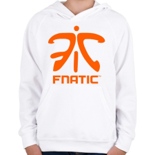 PRINTFASHION Fnatic logo - Gyerek kapucnis pulóver - Fehér gyerek pulóver, kardigán