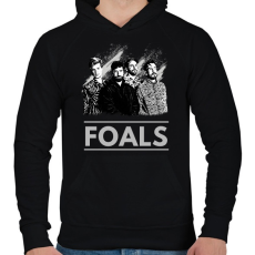 PRINTFASHION FOALS-BW PAINTED - Férfi kapucnis pulóver - Fekete