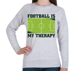 PRINTFASHION Foci a terápiám - Női pulóver - Sport szürke