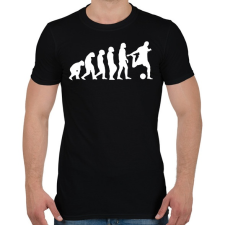 PRINTFASHION Foci Evolúció - Férfi póló - Fekete férfi póló