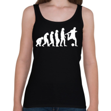PRINTFASHION Foci Evolúció - Női atléta - Fekete női trikó