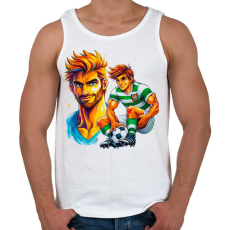 PRINTFASHION Foci - Férfi atléta - Fehér