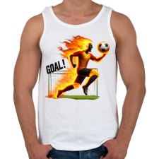 PRINTFASHION Foci - Férfi atléta - Fehér atléta, trikó