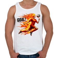 PRINTFASHION Foci - Férfi atléta - Fehér atléta, trikó