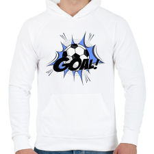 PRINTFASHION Foci - Férfi kapucnis pulóver - Fehér férfi pulóver, kardigán